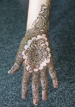 Henna paste setting